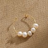 Mother's Day Jewellery Five Natural Freshwater Pearl Oval Beaded Finger Rings WG9E4BA-07-1