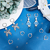 Beebeecraft 20Pcs Brass Huggie Hoop Earring Findings KK-BBC0014-56-4