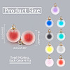  36Pcs 9 Colors Frosted Resin Pendants RESI-NB0001-82-2