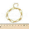 304 Stainless Steel Oval Link Chain Bracelets for Women BJEW-P348-01C-G-5