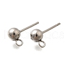 201 Stainless Steel Stud Earring Findings STAS-R156-01P-06-1