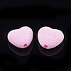 Flocky Acrylic Beads FIND-T046-34-20-2