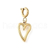 Heart 304 Stainless Steel Pendant Decorations STAS-H202-12G-01-1
