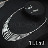 Tassel Alloy Crystal Rhinestone Pendant Necklaces & Stud Earrings Sets FS-WG55224-06-1