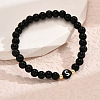 Alloy Resin Round Beaded Stretch Bracelets WG611D6-19-1