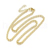 Brass Twisted Chain Necklaces NJEW-M108-18G-2