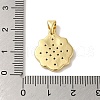 Rack Plating Brass Micro Pave Clear Cubic Zirconia Pendants KK-P267-07G-3