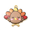 Cute Printed Alloy Pendants ENAM-L040-002A-01-1