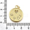 Rack Plating Brass Micro Pave Cubic Zirconia Pendants KK-K401-78G-3