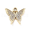 Alloy Rhinestone Pendants FIND-U026-25A-G-1