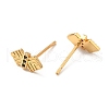 Black Cubic Zirconia Bowknot Stud Earrings EJEW-F281-28G-3