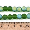 Frosted Transparent Glass Beads Strands GLAA-T032-T8mm-MBB07-4