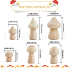 Gorgecraft 30Pcs 6 Styles Unfinished Wood Display Decorations WOOD-GF0001-88-2
