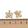 Brass Micro Pave Cubic Zirconia Charms KK-N254-229G-02-3