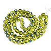 Transparent Electroplate Glass Bead Strands EGLA-TAC0003-04G-2