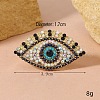 Fashion Colorful Evil Eye Alloy Cubic Zirconia Ring Simple Cute Hand Jewelry QY4445-4