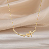 1st Mother's Day Jewelry 925 Sterling Silver Baby Feet Hand Pendant Necklaces NJEW-K272-01G-3