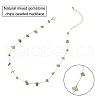 ANATTASOUL 5Pcs 5 Style Natural Mixed Gemstone Chips Beaded Necklace for Women NJEW-AN0001-14-3