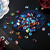Cheriswelry 120Pcs 12 Colors Transparent Pointed Back Resin Rhinestone Cabochons KY-CW0001-01-18