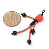 Halloween Theme Glass Seed & Natural Black Onyx & Synthetic Turquoise Beaded Pendants PALLOY-MZ00777-05-2