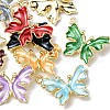 10Pcs Rack Plating Alloy Enamel Pendants ENAM-YW0002-50-2