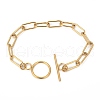 304 Stainless Steel Paperclip Chain Bracelets STAS-P001-59G-1