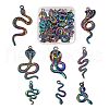 16Pcs 8 Style Rainbow Color Alloy Pendants FIND-LS0001-17MC-2