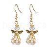 Angel Handmade Glass Seed Beads Dangle Earrings for Women EJEW-MZ00395-06-2