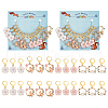 Alloy Enamel Cat/Sakura Pendant Locking Stitch Markers HJEW-PH01867-1
