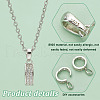   1Pc Rhodium Plated 925 Sterling Silver Enhancer Shortener Bails STER-PH0001-92-4