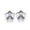 304 Stainless Steel Flower Bead Caps STAS-G124-28P-3