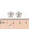 Tarnish Resistant 5-Petal 304 Stainless Steel Flower Bead Caps STAS-E083-03P-4