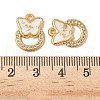 304 Stainless Steel Enamel Pendants STAS-U057-28G-3