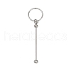 Iron Bar Beadable Keychain Clasps AJEW-R004-02P-1