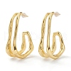 Brass Half Hoop Earrings EJEW-A056-16G-1