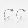 304 Stainless Steel Stud Earring Findings STAS-T047-21-3