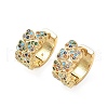 Heart Brass Micro Pave Cubic Zirconia Hoop Earrings EJEW-A132-10G-01-4