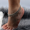 Ethnic Style Alloy Flower Round Ball Tassel Anklets for Women FS-WGC1E37-01-3