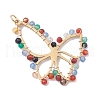 Natural Multi-Color Agate Faceted Pendants PALLOY-JF02564-01-1