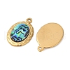 304 Stainless Steel Natural Paua Shell Pendants STAS-L288-04G-01-2