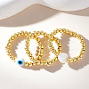 3Pcs Brass Beaded Rings Sets for Unisex WS6814-3