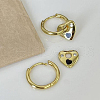 S925 Sterling Silver Heart Hoop Earrings HE3320-4