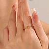 Sweet Romantic Heart Ring with Copper and Zircon MC9618-1-3
