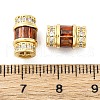 Brass Micro Pave Cubic Zirconia Screw Clasps KK-Z078-41G-3