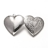 316 Stainless Steel Locket Pendants STAS-P268-01B-P-4