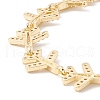 Clear Cubic Zirconia Airplane Link Chains Bracelet BJEW-I301-15G-3