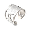 304 Stainless Steel Cuff Open Rings RJEW-S628-11P-2