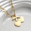 Cherry 304 Stainless Steel Pendant Necklaces for Women NJEW-M106-01G-1