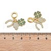 Brass Micro Pave Cubic Zirconia Pendants KK-Q006-63G-3