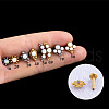 316L Surgical Stainless Steel & Synthetic Opal Threadless Labrets WG5296C-08-1